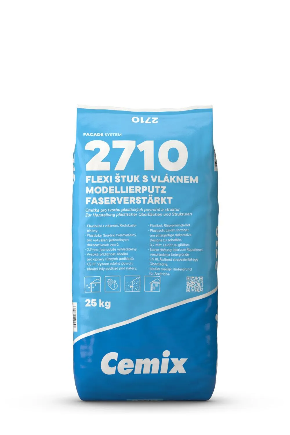 CEMIX   2710 štuk flexi s vláknem jemný (0,7mm), 25kg